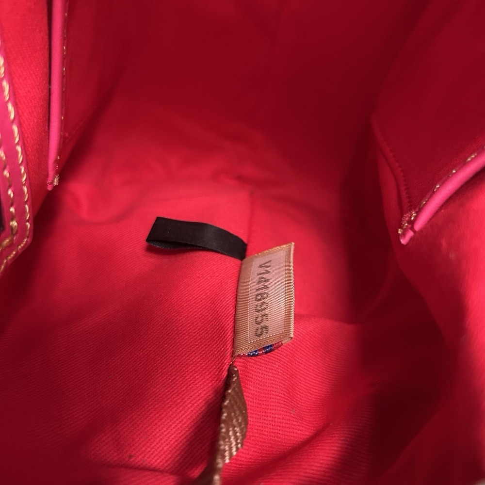 NWT Dooney Bourke 8L980 Small Florentine Leather Satchel Fuchsia Pink Purse Bag - Picture 16 of 16